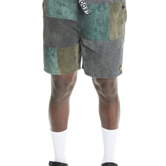 Teddy Fresh Pieced Together Patchwork Shorts w/ Built-In Belt size XS NWT NEW - Picture 7 of 11
